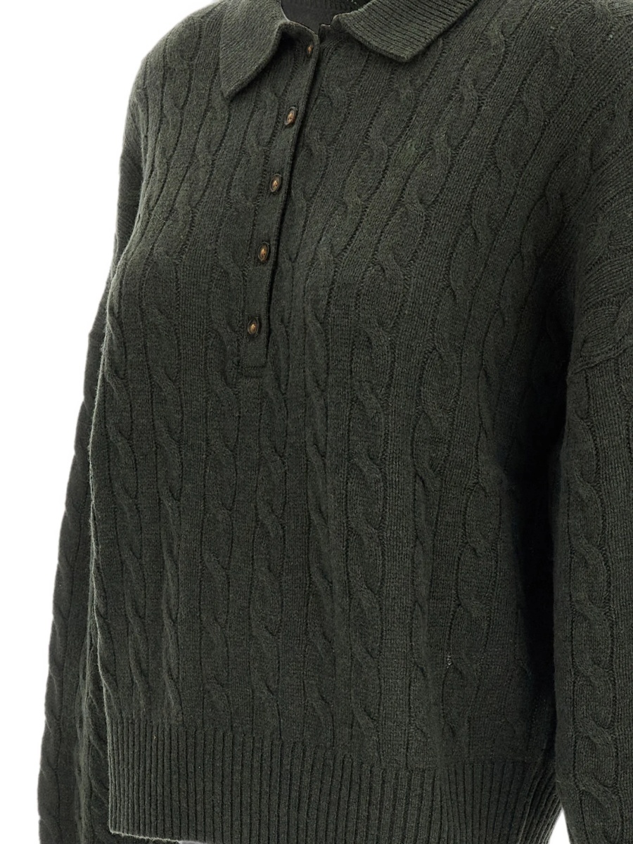 Pulover tricotat Ralph Lauren verde - Img 3