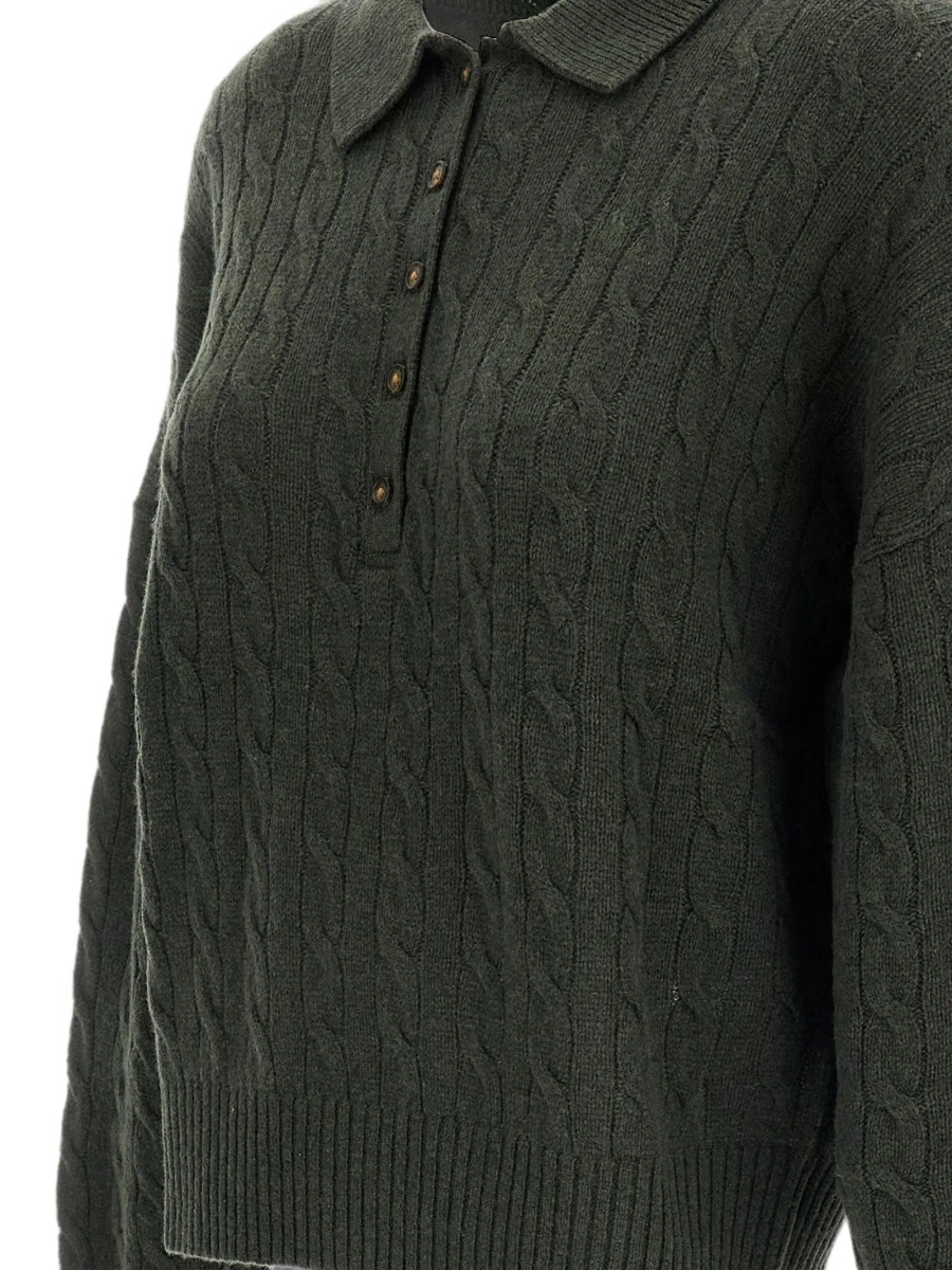 Pulover tricotat Ralph Lauren verde - Img 3