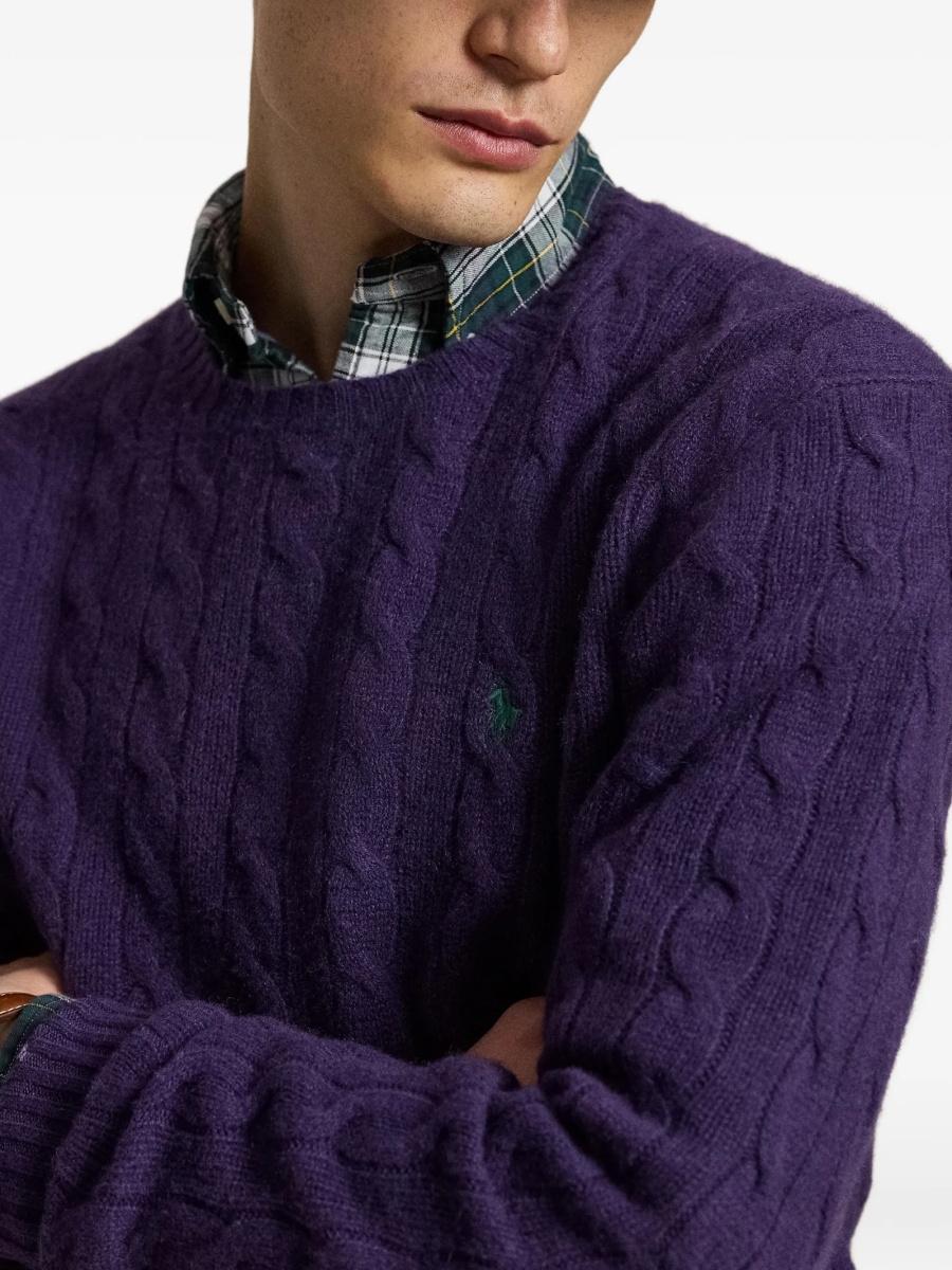 Pulover tricotat Ralph Lauren violet - Img 5