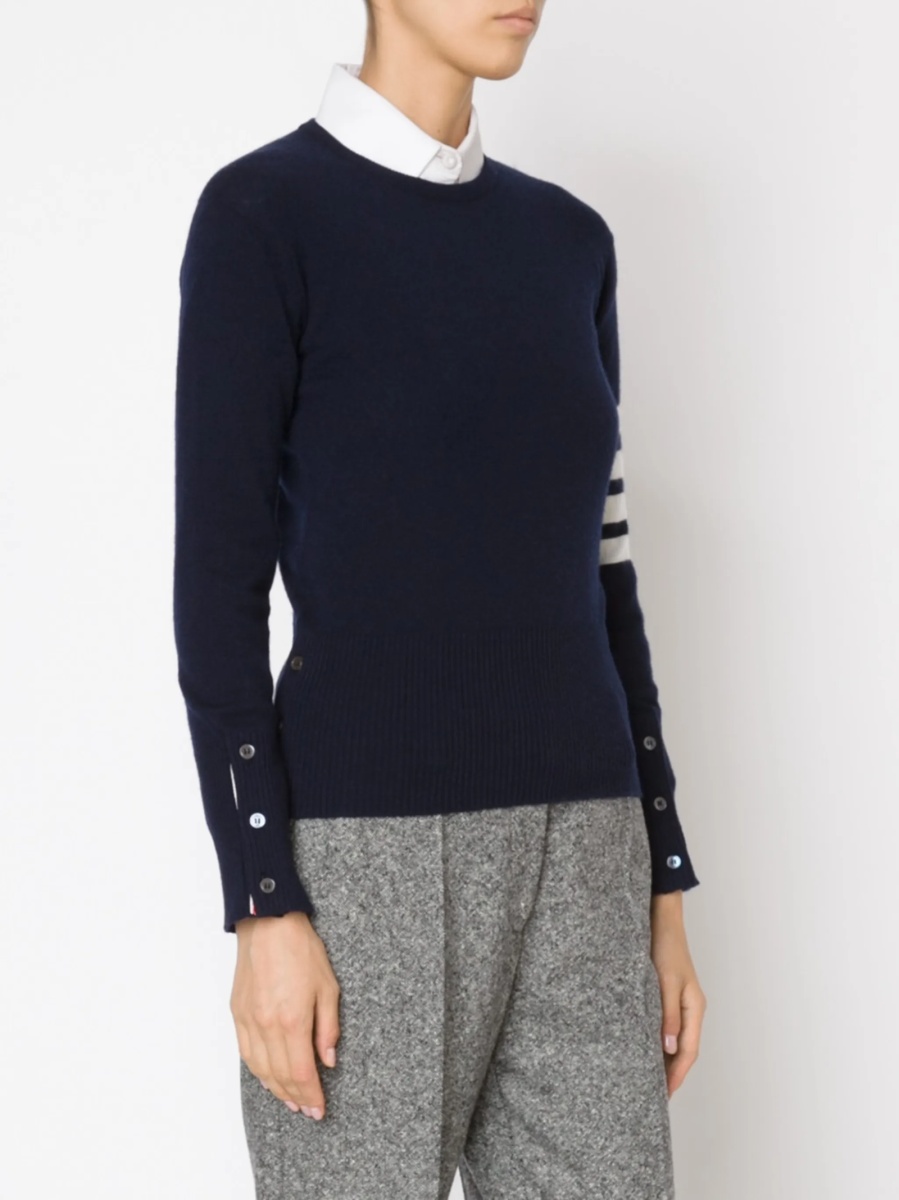 Pulover tricotat Thom Browne albastru - Img 3