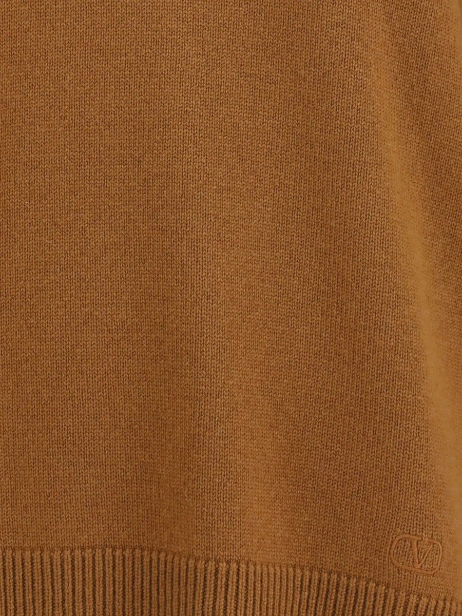 Pulover tricotat Valentino Garavani neutru - Img 3