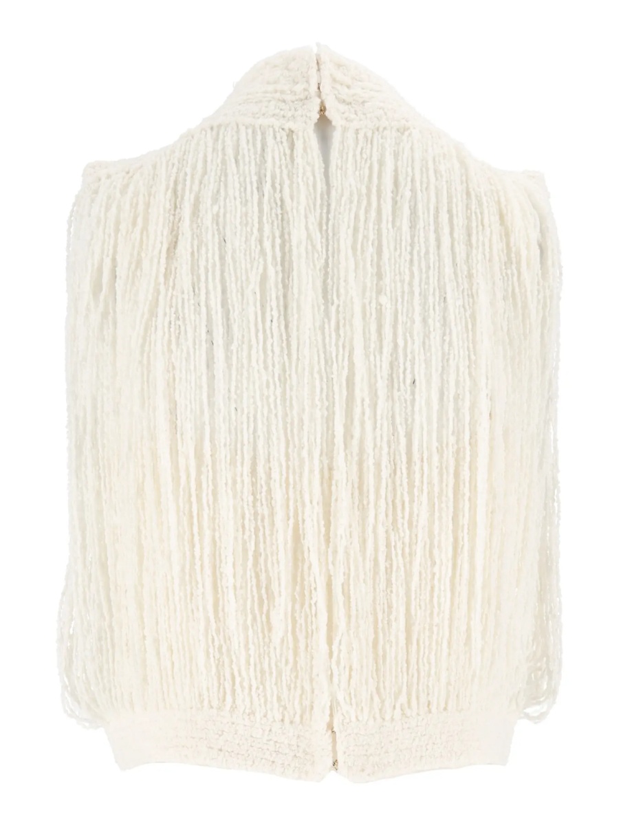 Pulovere BOUCLE' YARN FRINGED TOP - Img 3