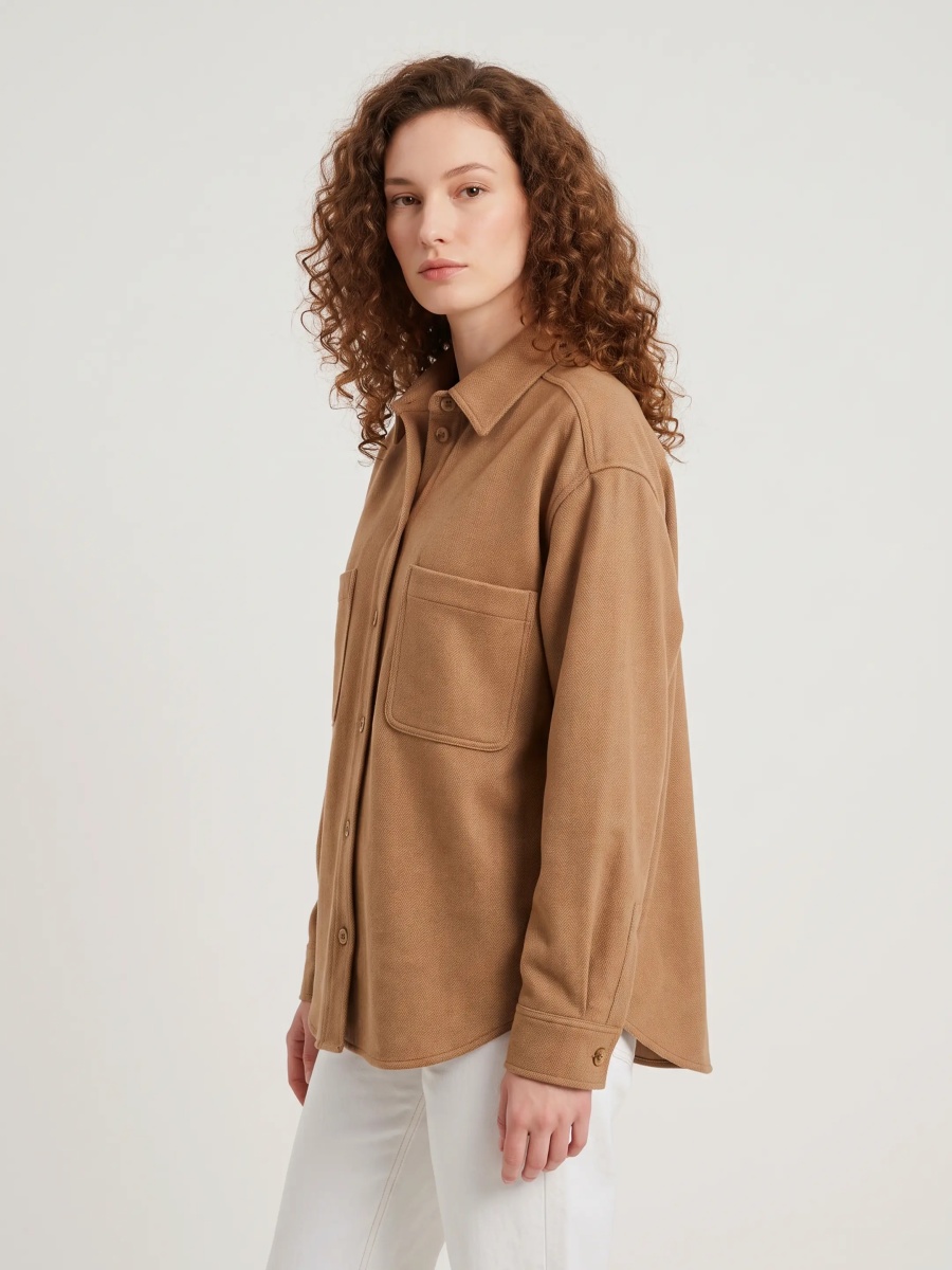 Pulovere Ladino Jacket In Camel And Virgin Wool - Img 2
