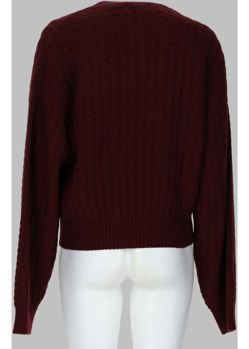 Pulovere Maglia A Trecce In Lana E Cashmere - Img 2