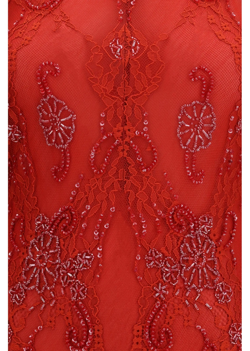 Rochie Blumarine rosie din dantela - Img 3