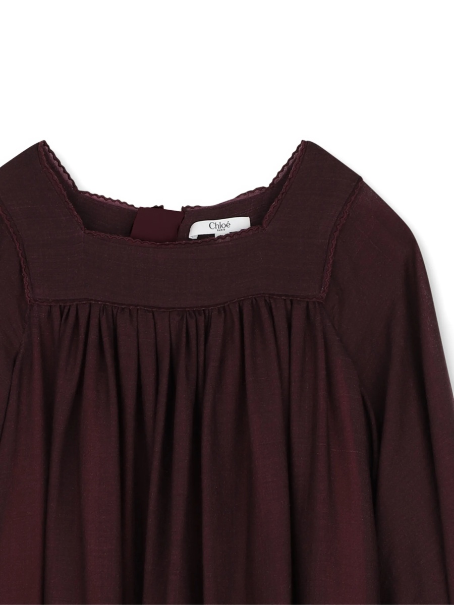 Rochie casual Chloe rosie din lana - Img 3
