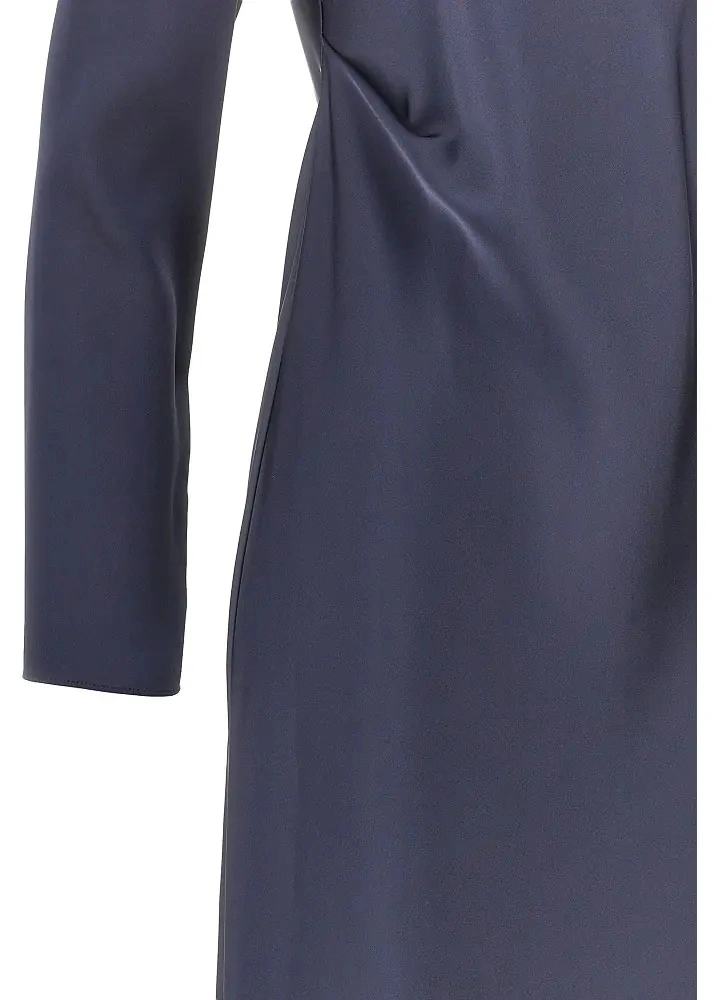 Rochie casual Emporio Armani albastra din twill - Img 2