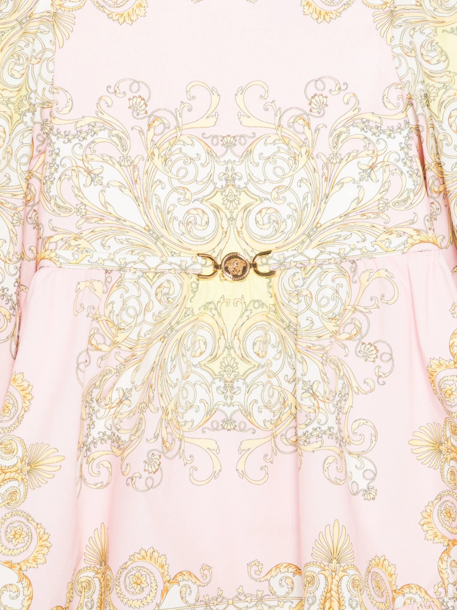 Rochie de eveniment Versace roz din bumbac - Img 3