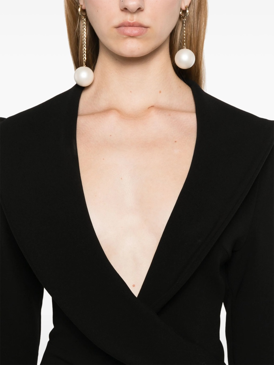 Rochie de ocazie Magda Butrym neagra din elastan si lana - Img 5