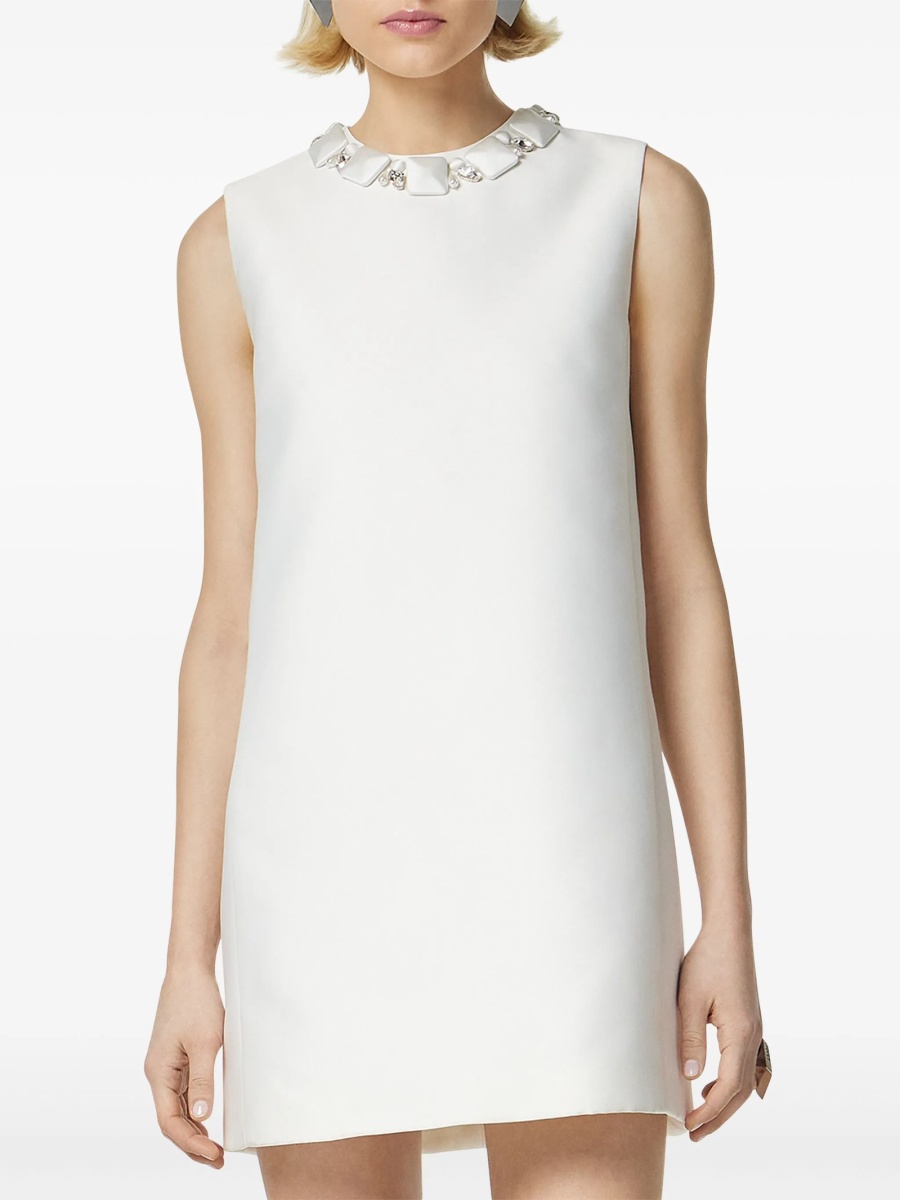 Rochie de ocazie Versace alba din matase si polyester - Img 3