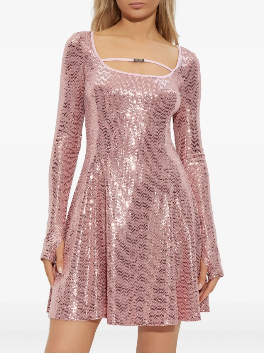 Rochie de ocazie Versace Jeans Couture roz - Img 3