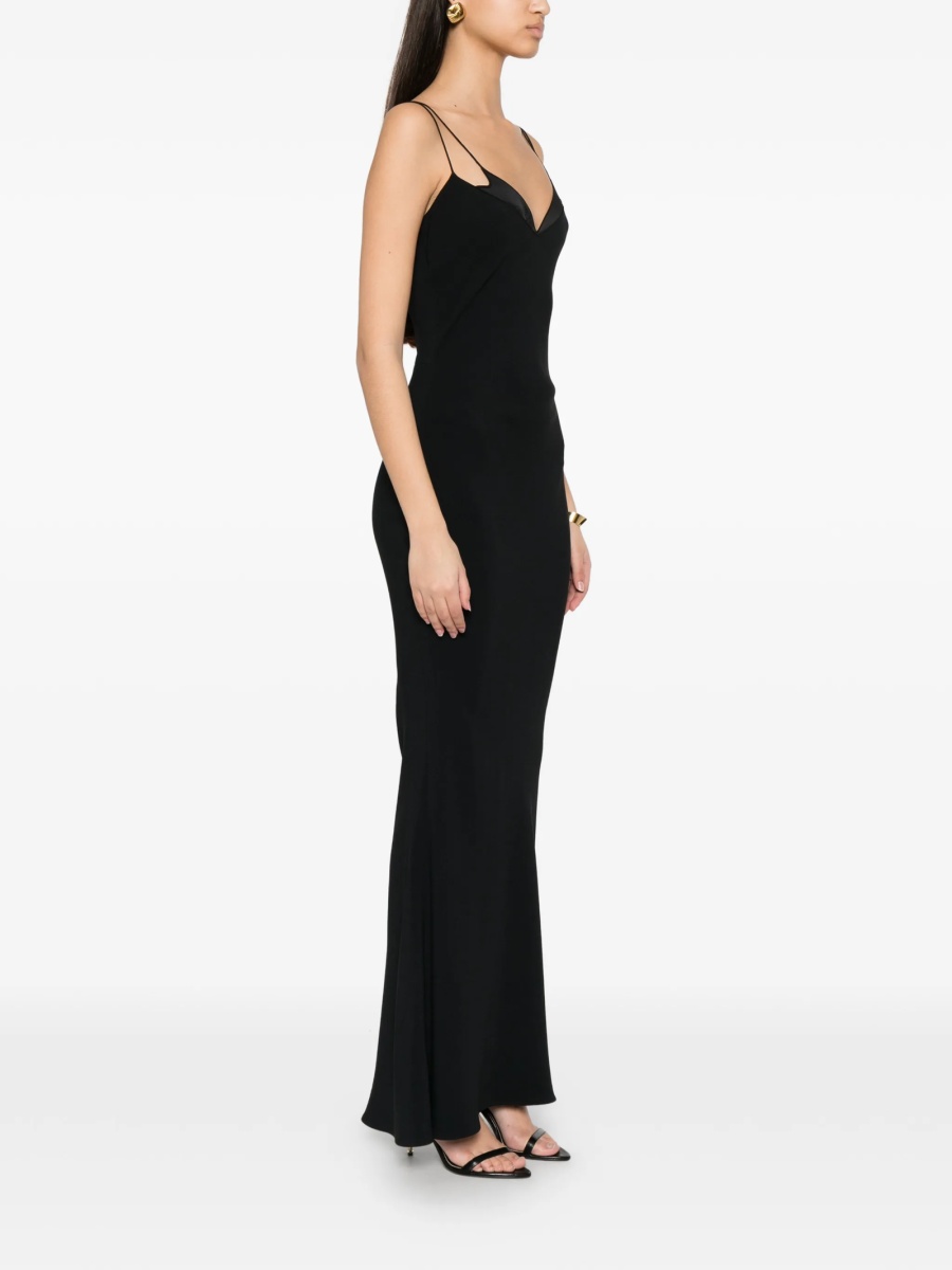 Rochie de seara Tom Ford neagra din vascoza si acetat - Img 3