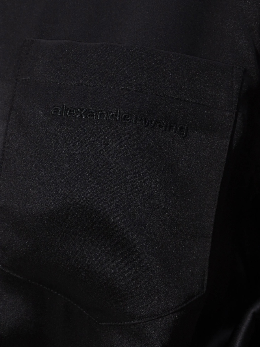 Rochie de zi Alexander Wang neagra din matase - Img 5