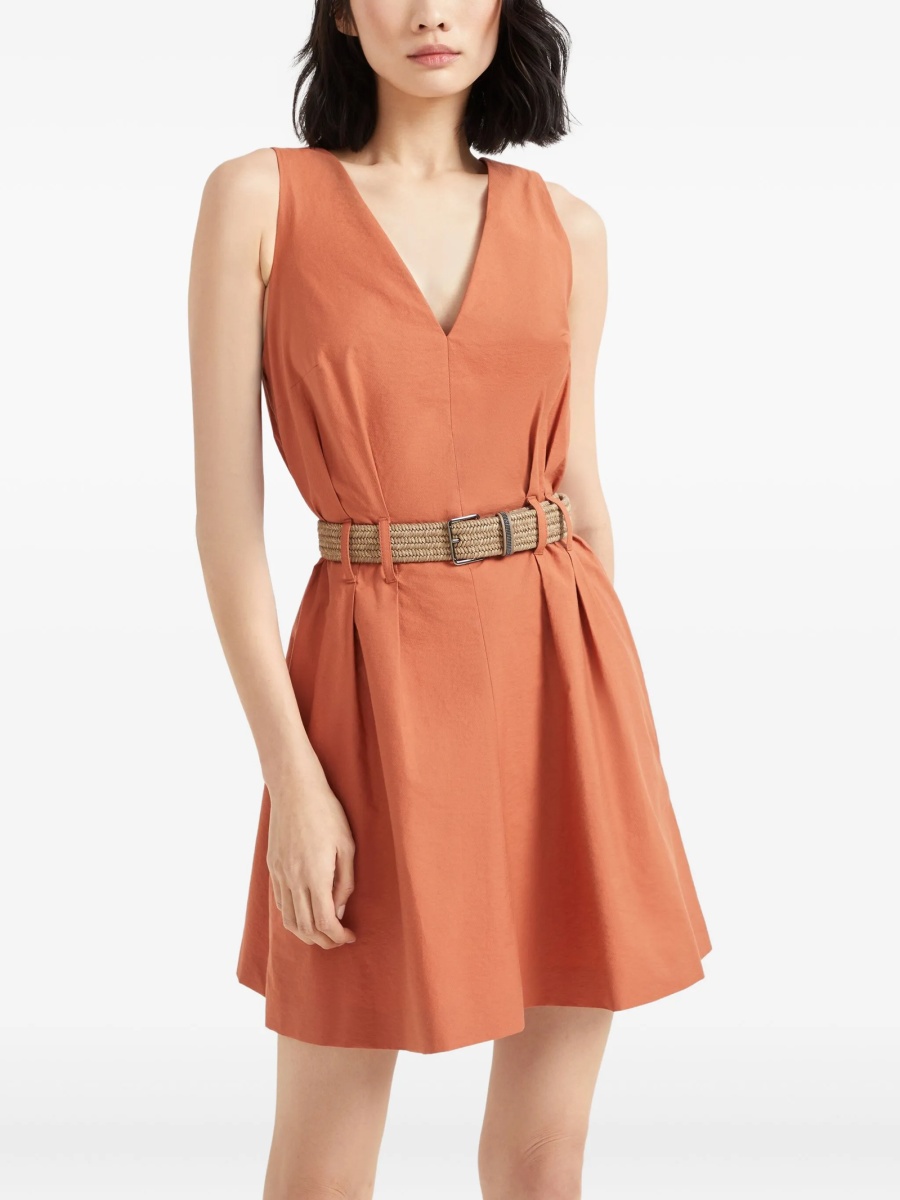 Rochie de zi Brunello Cucinelli portocalie - Img 3