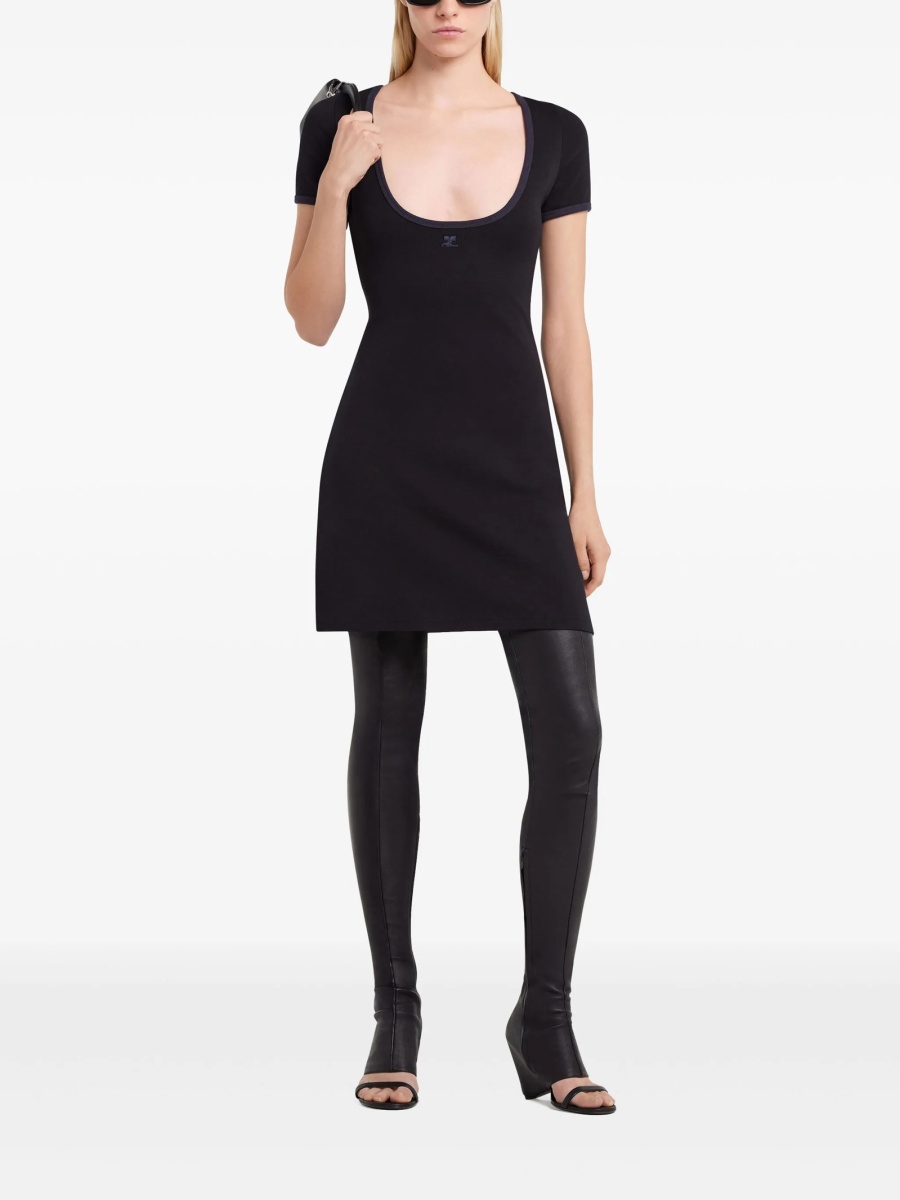 Rochie de zi COURRÈGES neagra - Img 2