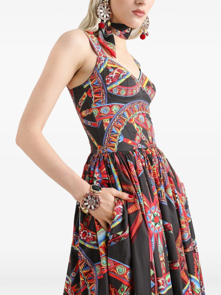 Rochie de zi Dolce &amp; Gabbana neagra din bumbac - Img 4