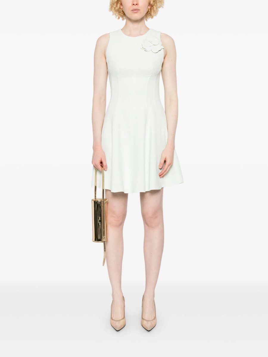 Rochie de zi Elisabetta Franchi verde din acetat si vascoza - Img 2