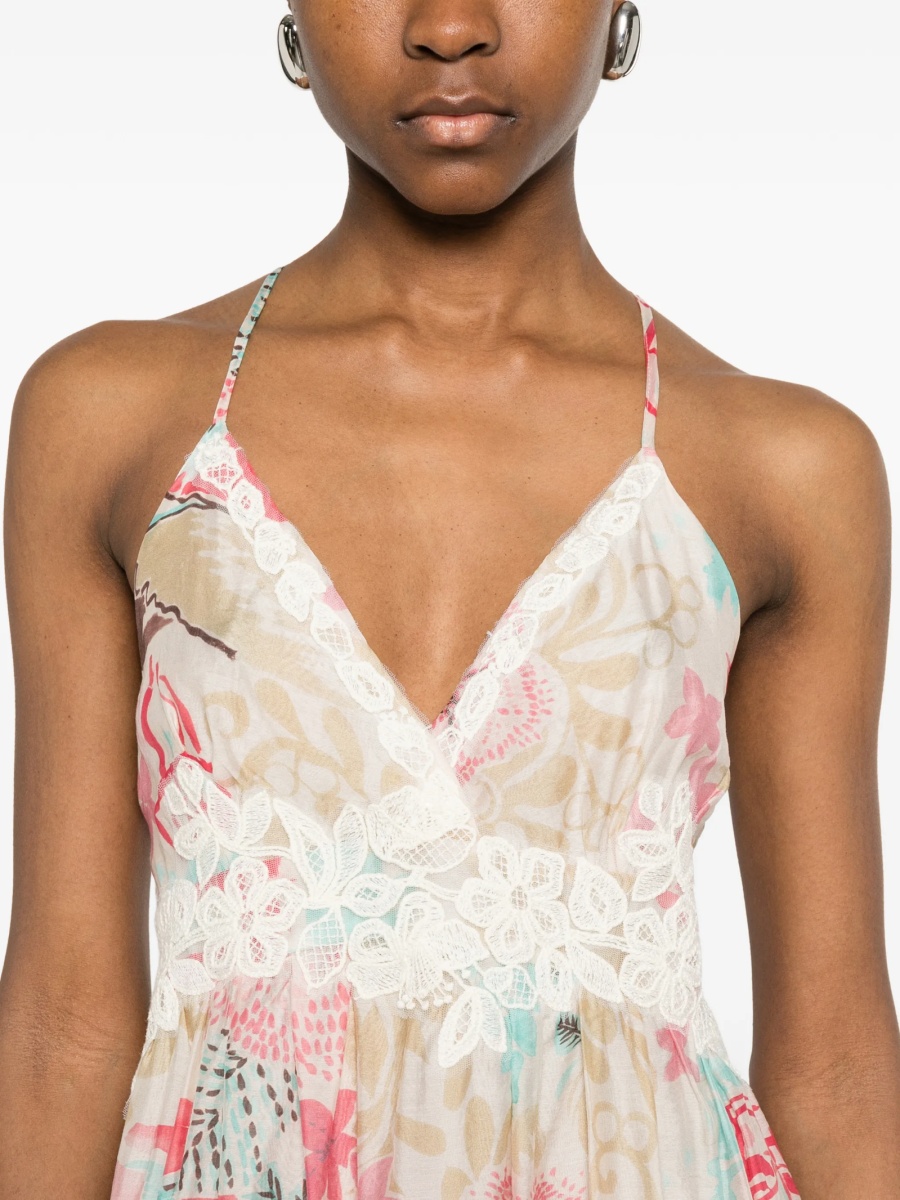 Rochie de zi Ermanno Scervino neutra din lyocell si poliamida - Img 5