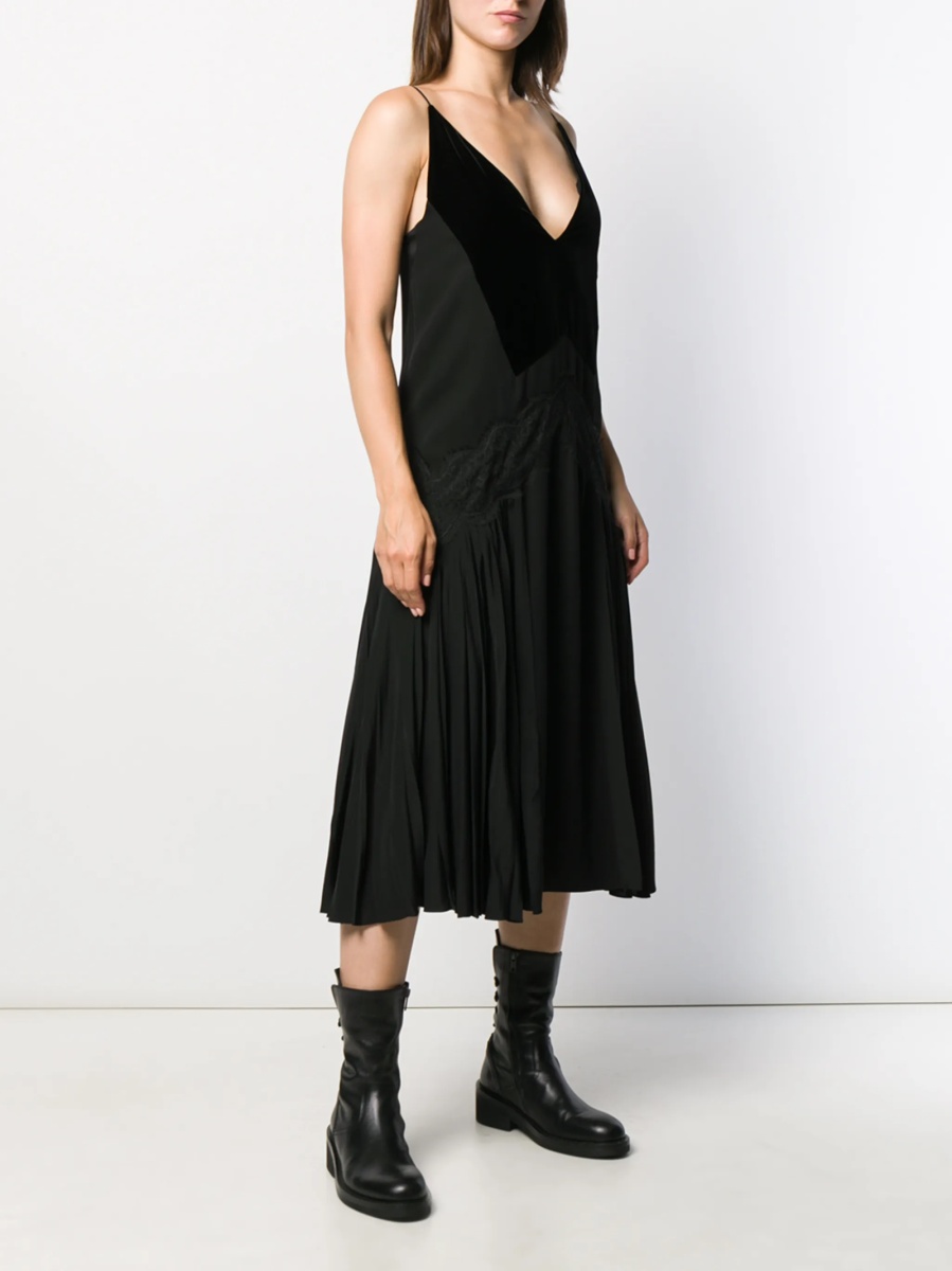 Rochie de zi Givenchy neagra din matase si acetat - Img 3