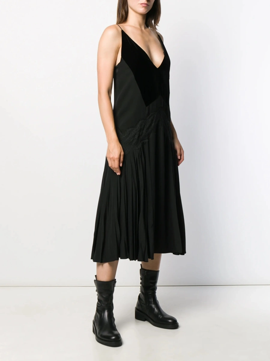 Rochie de zi Givenchy neagra din matase si acetat - Img 3