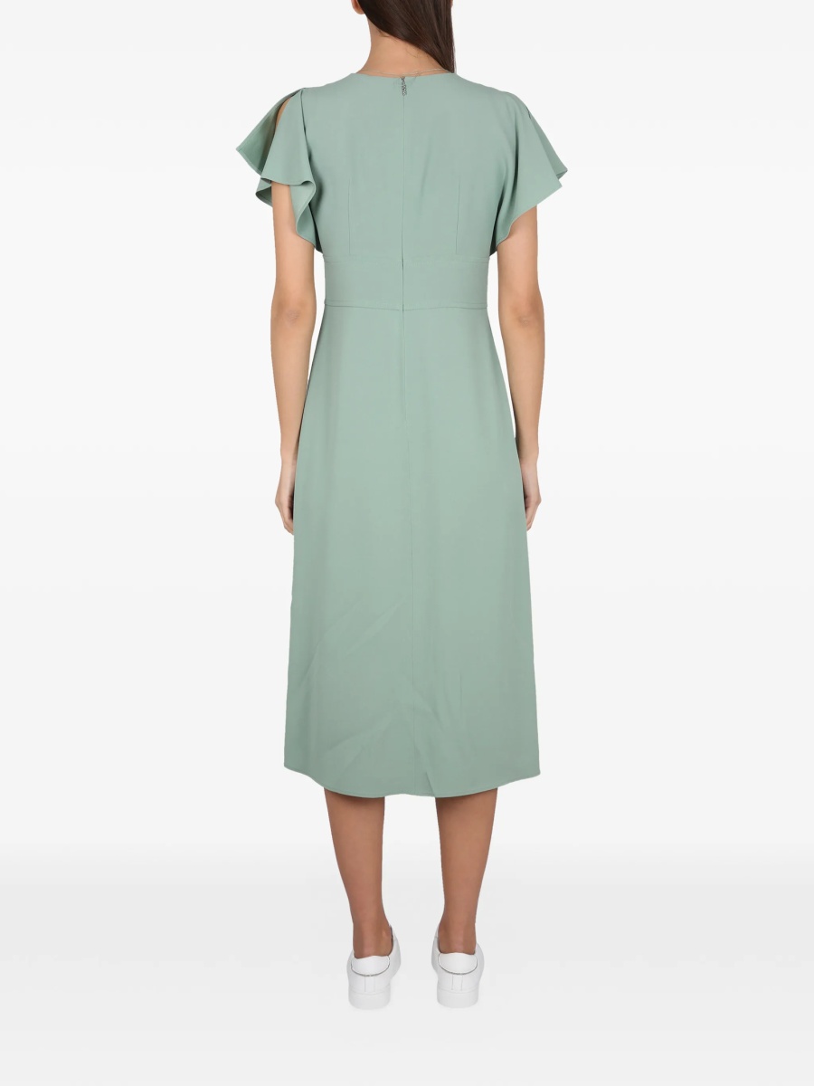 Rochie de zi Hugo Boss verde din vascoza si acetat - Img 2