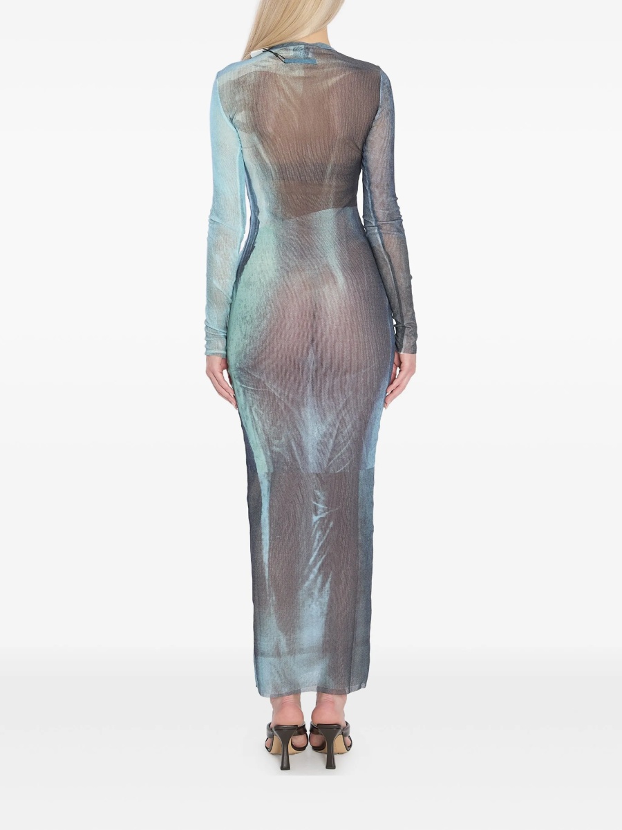 Rochie de zi Jean Paul Gaultier albastra - Img 4
