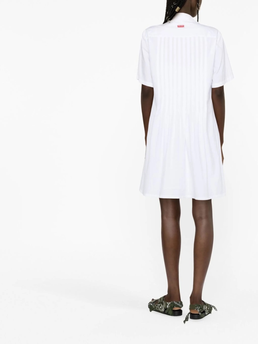 Rochie de zi Kenzo alba din bumbac - Img 3