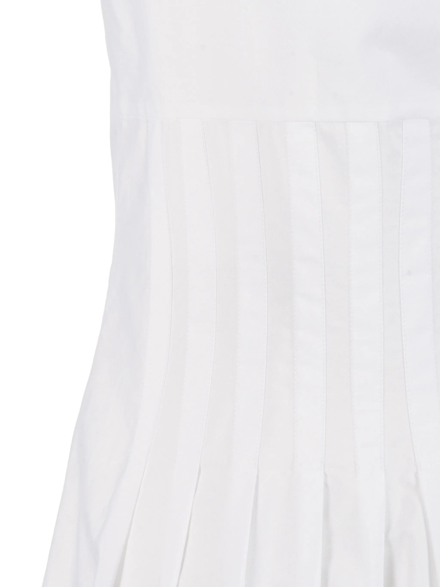 Rochie de zi MaxMara Studio alba din bumbac - Img 3