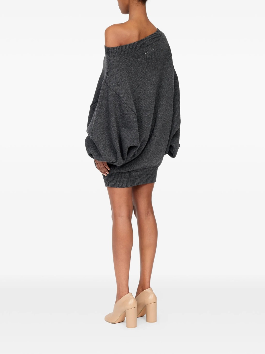 Rochie de zi MM6 Maison Margiela gri - Img 4