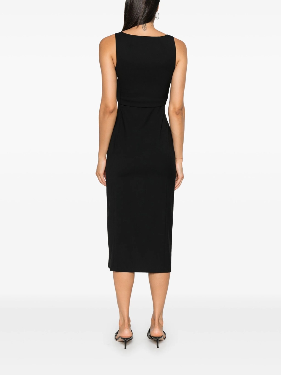 Rochie de zi MOSCHINO JEANS neagra din polyester si elastan - Img 4