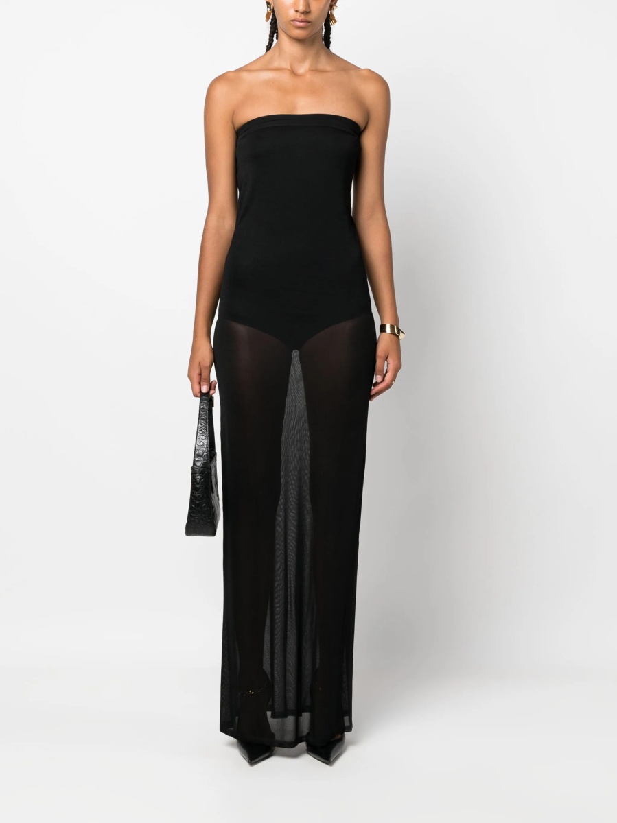 Rochie de zi Saint Laurent neagra din vascoza - Img 2