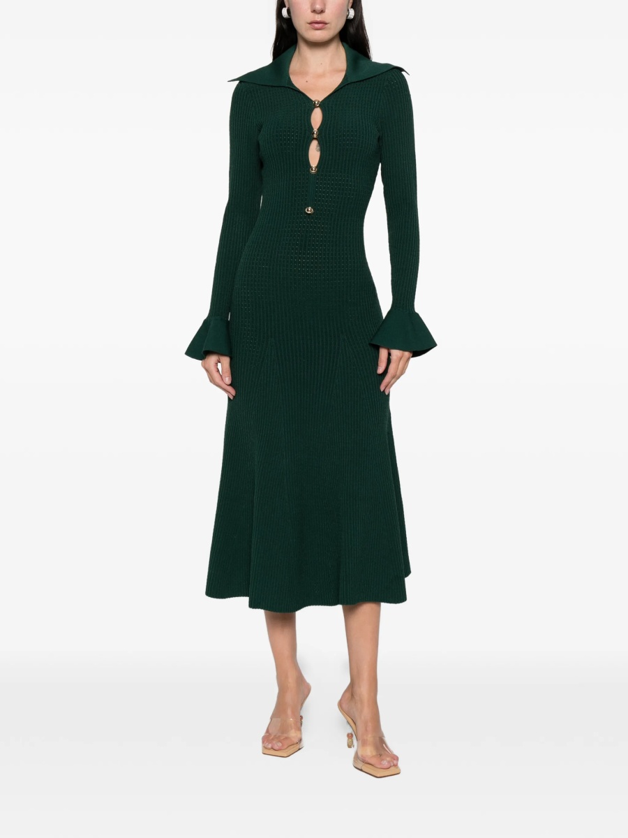 Rochie de zi Self-Portrait verde - Img 2
