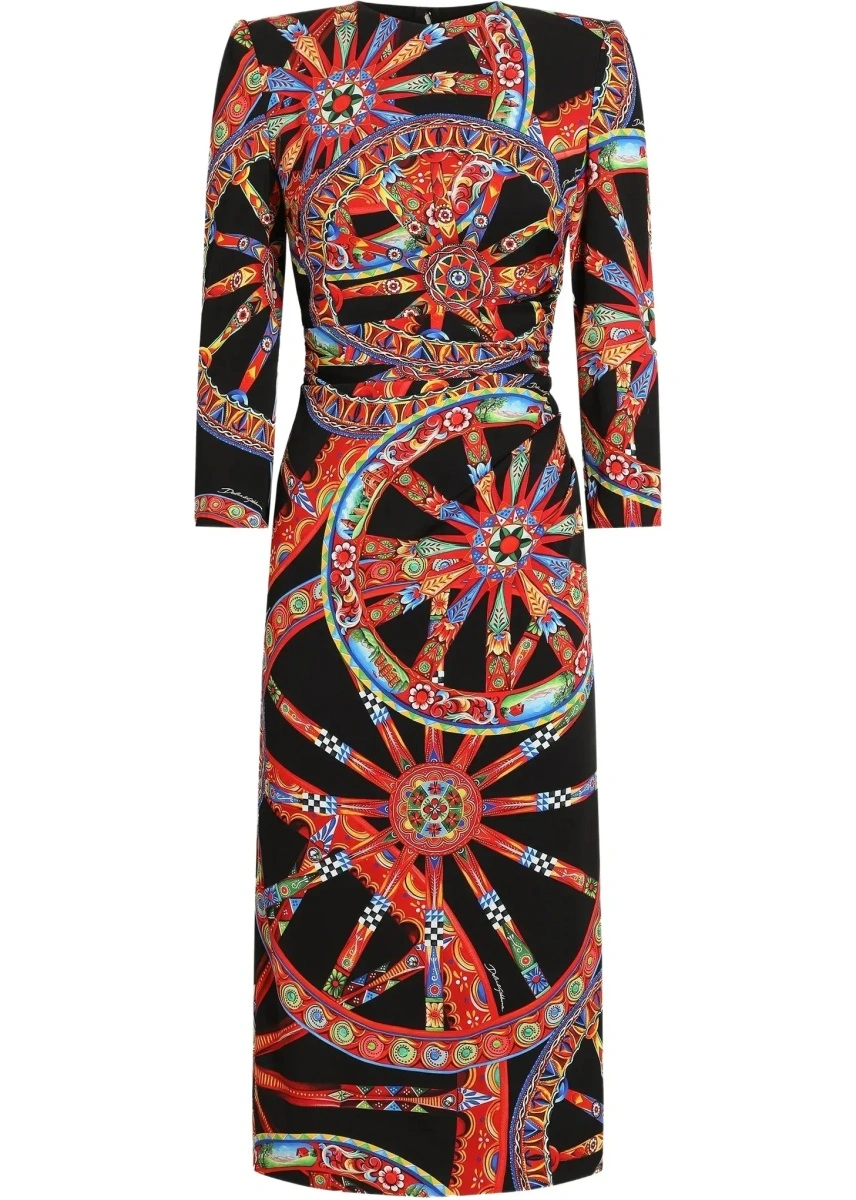 Rochie Dolce &amp; Gabbana multicolora din charmeuse - Img 8