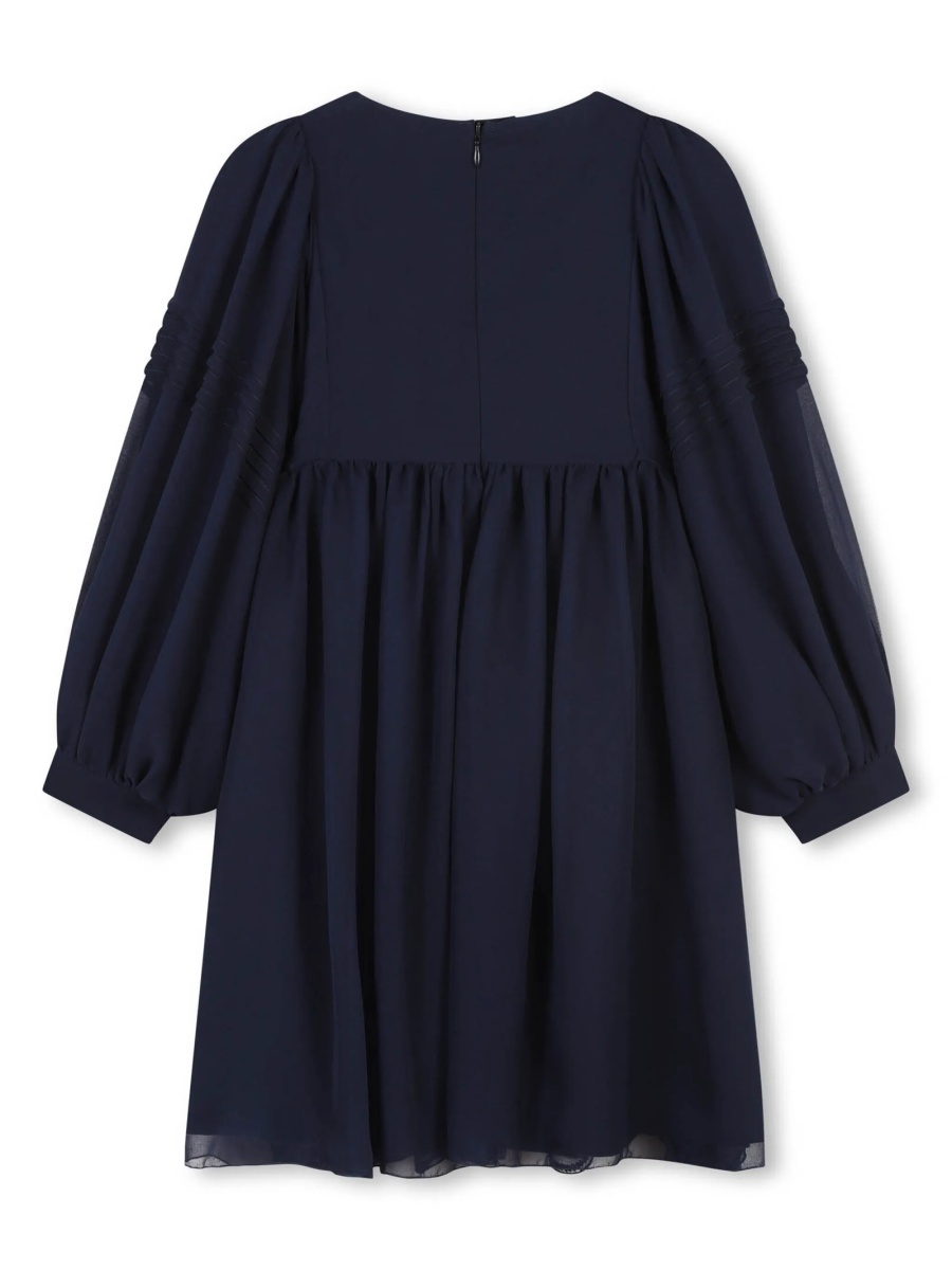 Rochie eleganta Chloe albastra din matase - Img 2
