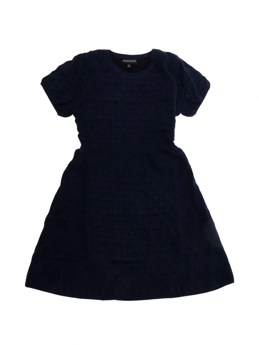 Rochie EMPORIO ARMANI KIDS albastra din lana - Img 6
