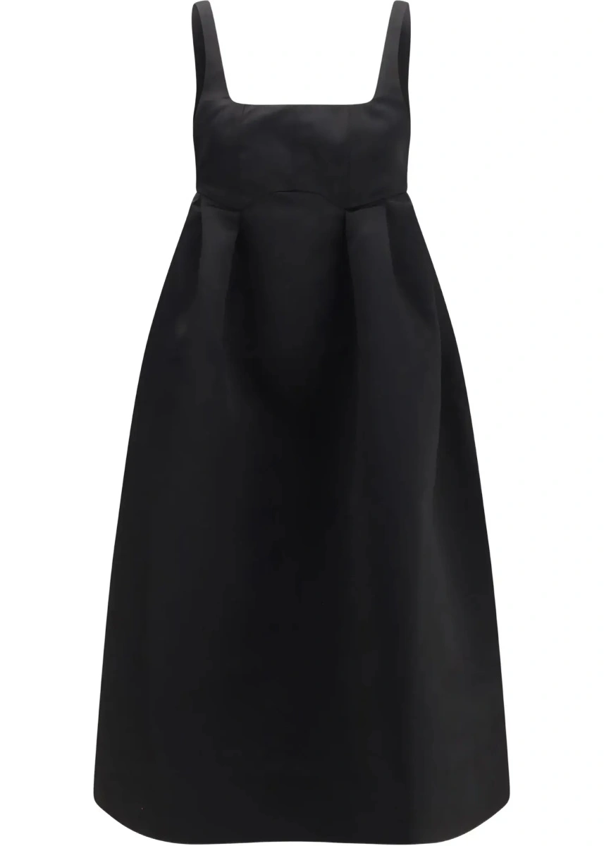 Rochie Ganni neagra din satin - Img 6
