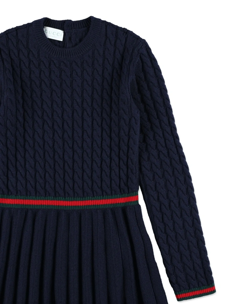 Rochie Gucci albastra din lana - Img 5