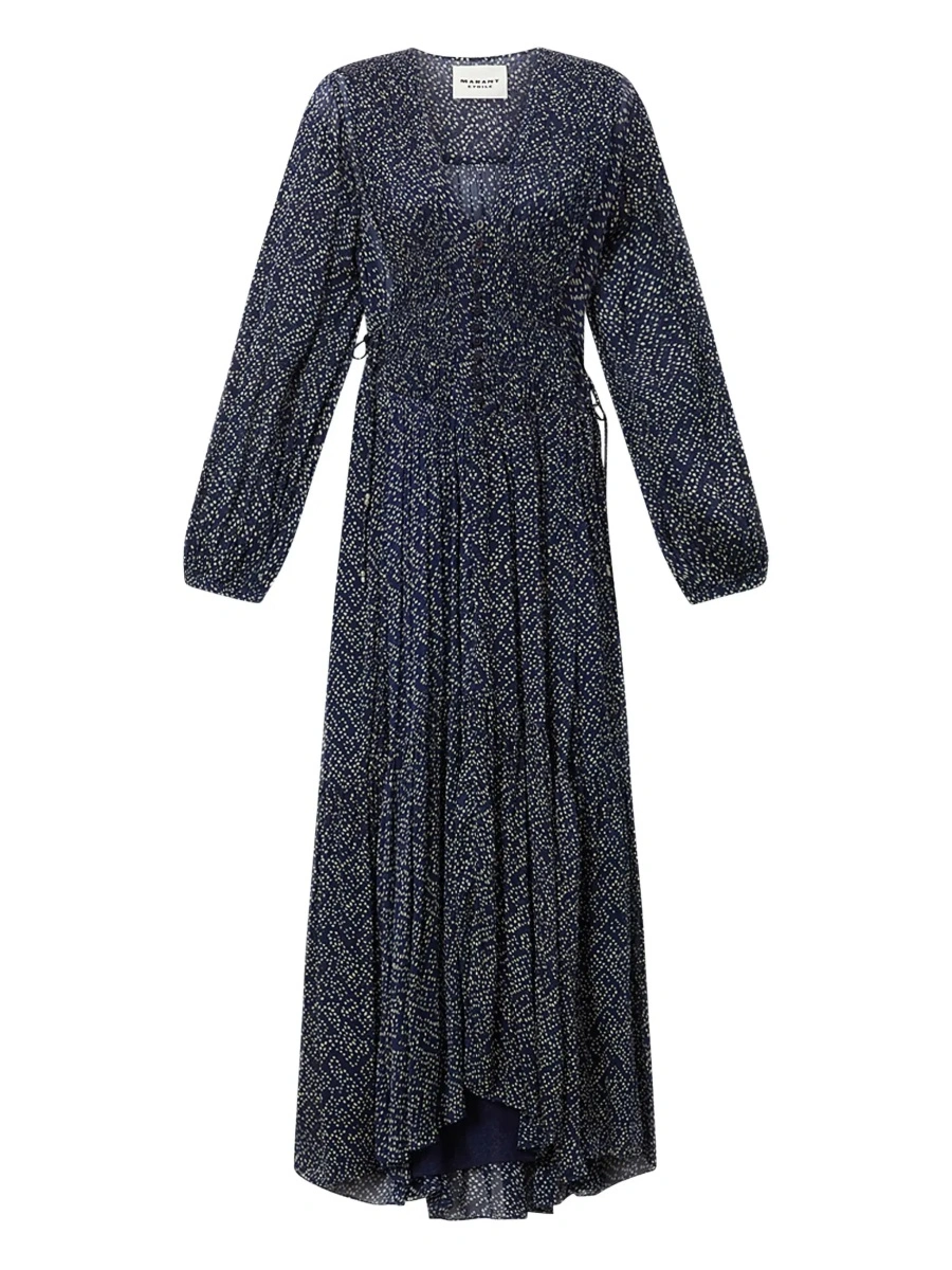 Rochie lunga Isabel Marant albastra din vascoza - Img 8