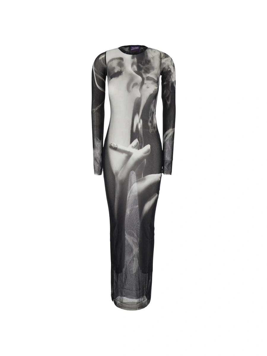 Rochie lunga Jean Paul Gaultier neagra - Img 6