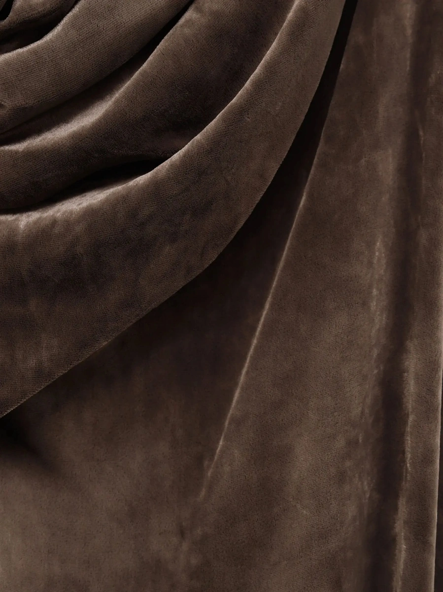 Rochie lunga Rick Owens maro din vascoza 'Athena Arrowhead' - Img 5