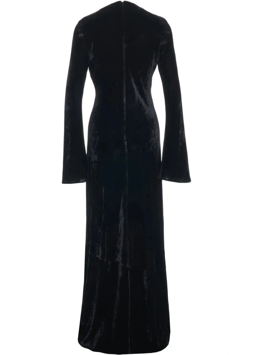 Rochie lunga Semicouture neagra 'Cecily' - Img 3