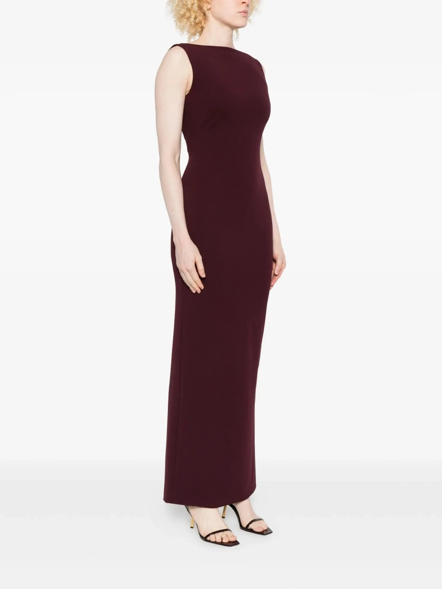 Rochie lunga SOLACE LONDON mov cu decolteu patrat si spate decupat - Img 5