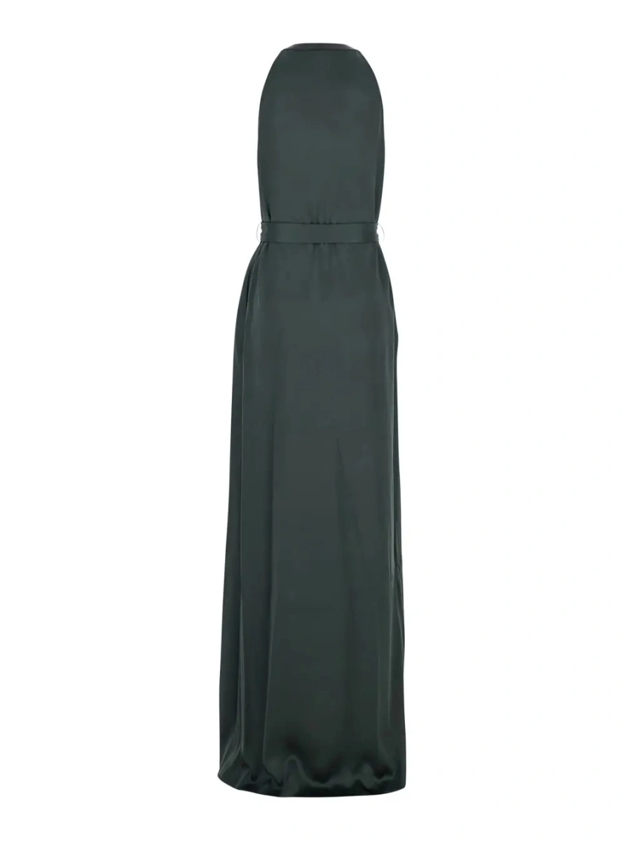 Rochie lunga Tom Ford verde din vascoza - Img 2