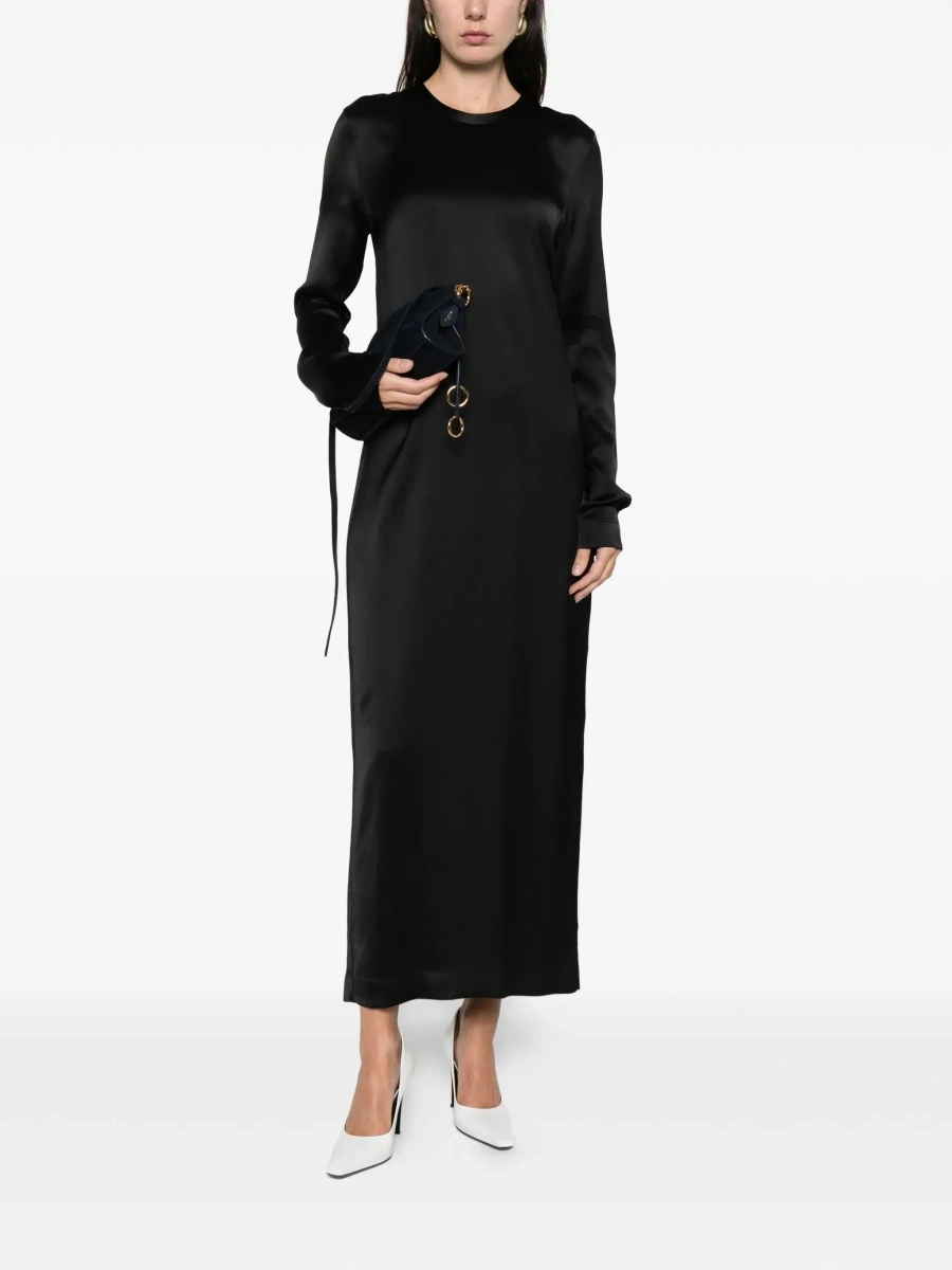 Rochie lunga TOTEME neagra din vascoza - Img 4