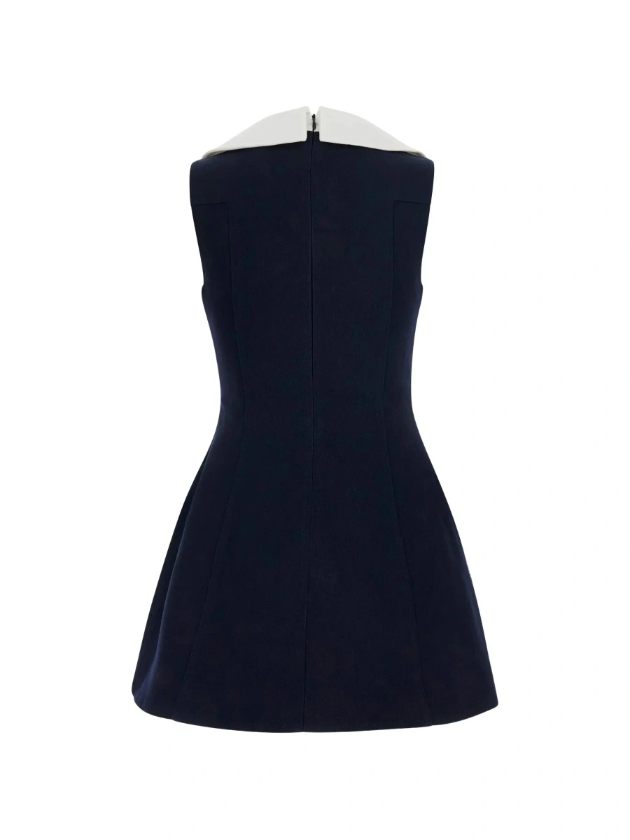 Rochie SHUSHU/TONG albastra din lana - Img 4