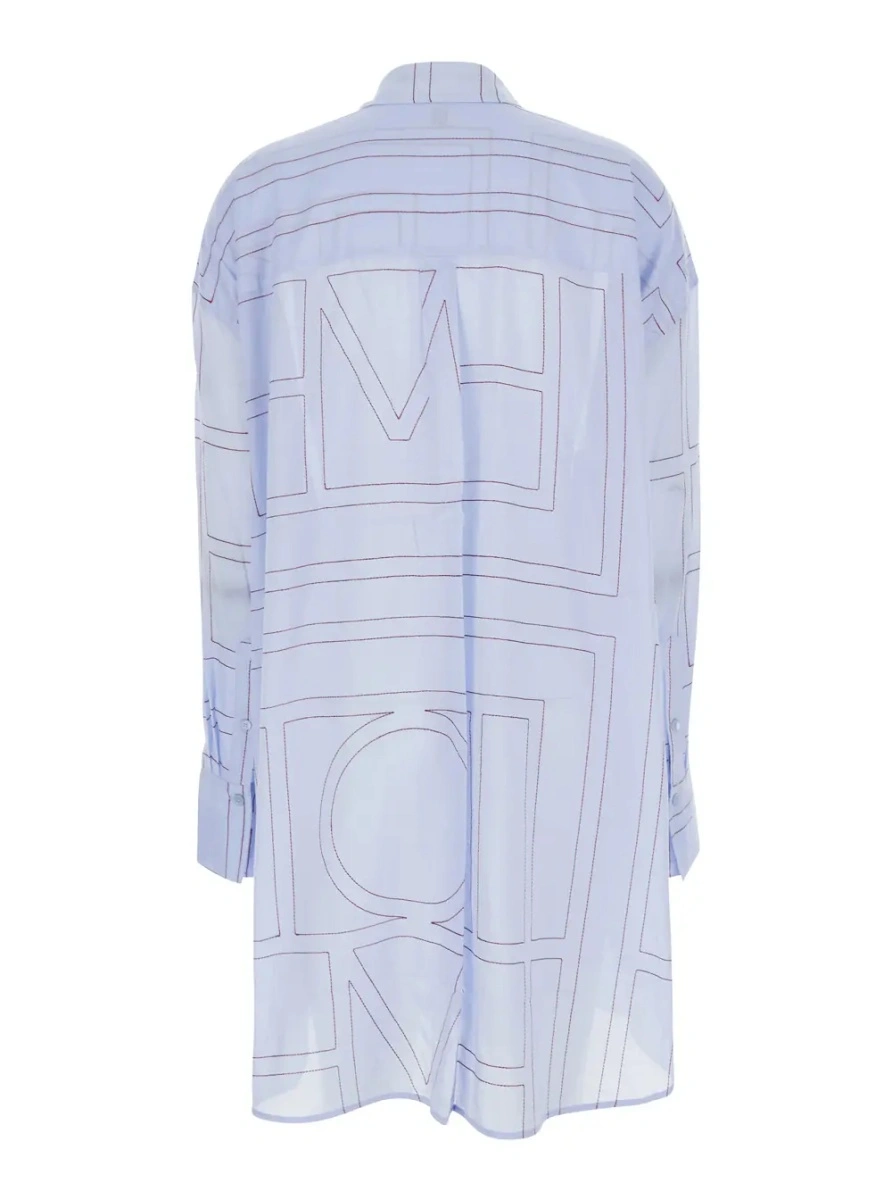 Rochie TOTEME albastra din amestec de bumbac - Img 2