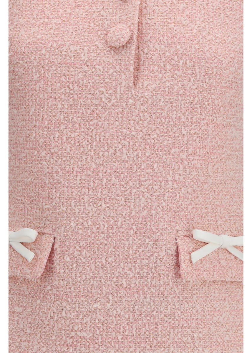 Rochii Bouclé mini Dress with lace collar - Img 3