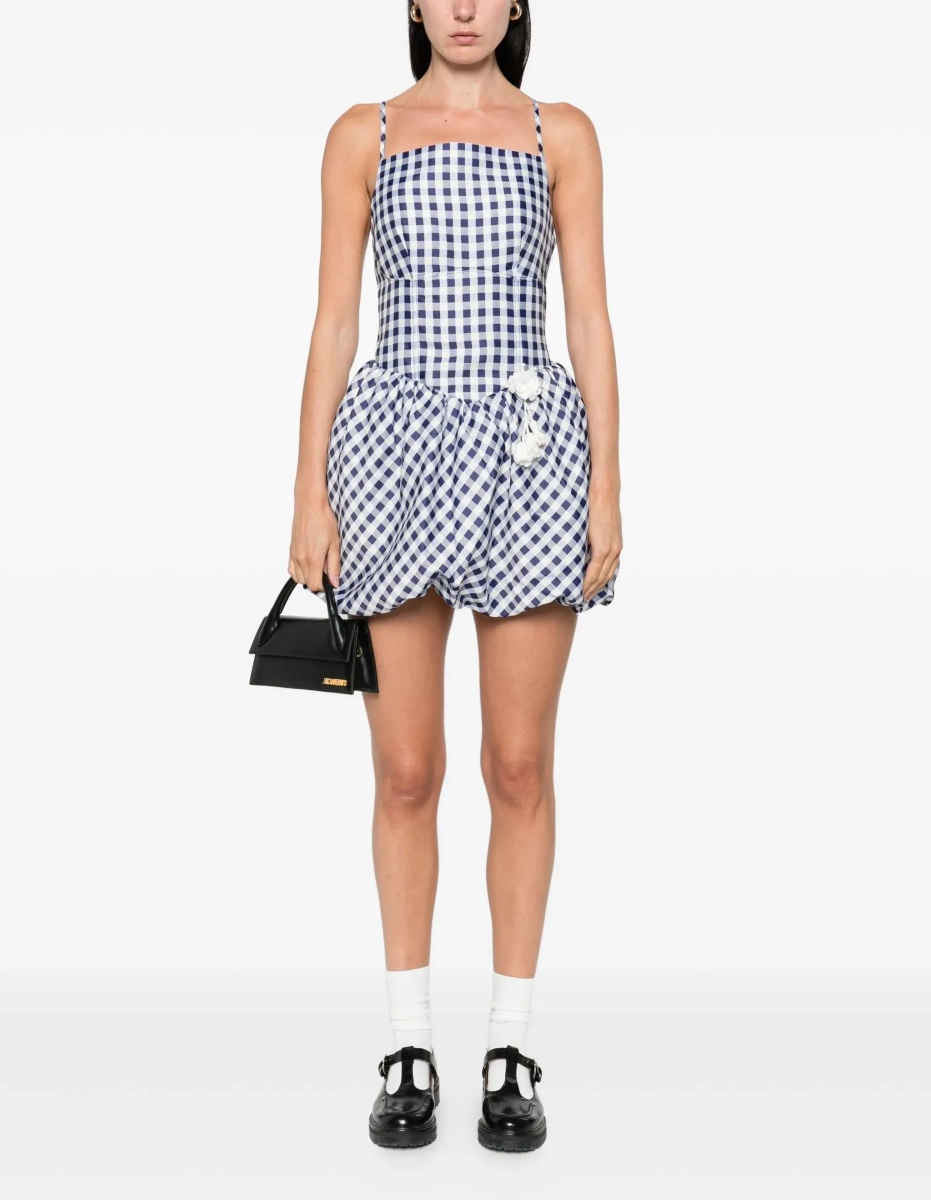 Rochii Checkered Taffeta Mini Dress - Img 2