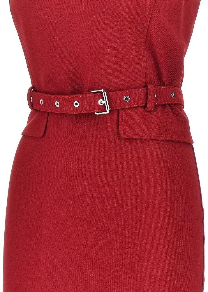 Rochii Crepe midi dress with belt - Img 2
