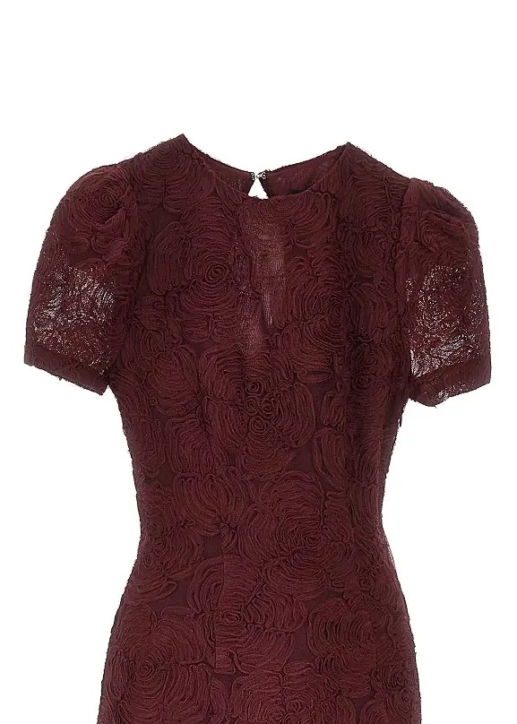 Rochii Floral mesh ankle-length dress - Img 2